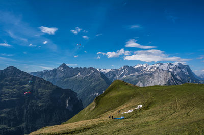 Panoramic viewpoint at alpen tower, haslital, switzerland