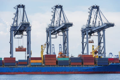 Cranes at commercial dock