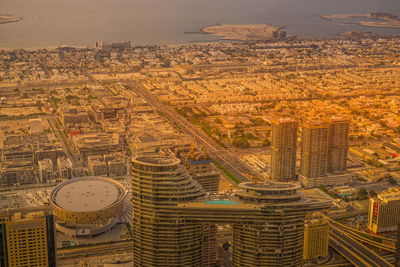 High angle view of cityscape