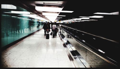 People at railroad station platform