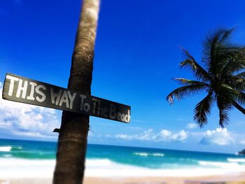 Scenic view of sea against blue sky