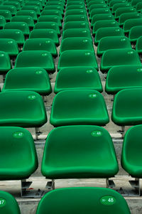 Full frame shot of stadium seats