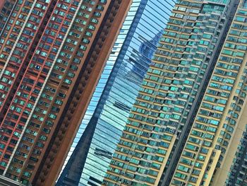 Low angle view of modern buildings in city