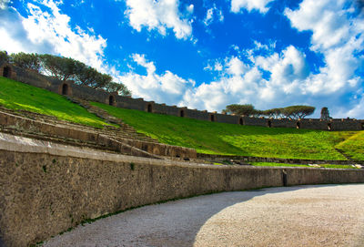 Pompei  ancient archaeological excavations without tourists because of the crown virus covid-19