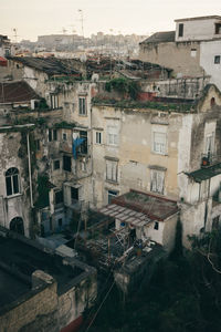 Above the roofs of the old town of naples