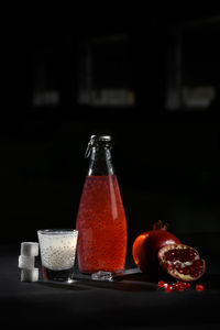 Close-up of wine glass on table