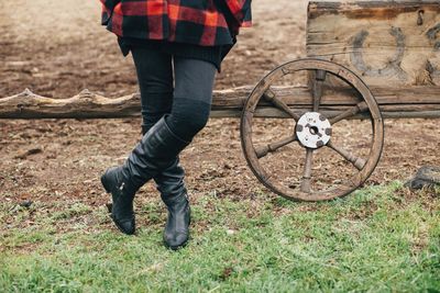 Man standing on grassy field