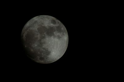 Low angle view of moon in sky