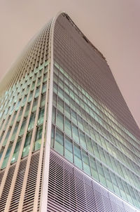 Low angle view of modern building against clear sky