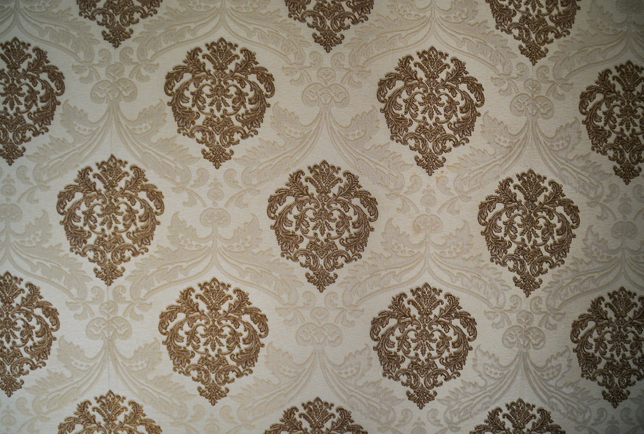 Wall covered with wallpaper