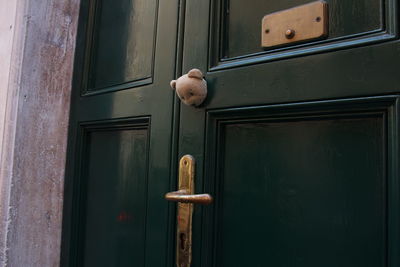 Close-up of closed door