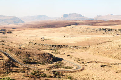 Scenic view of desert against sky