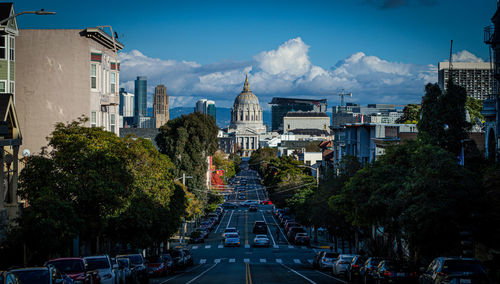 View of the san francisco town hall on the sunny day .