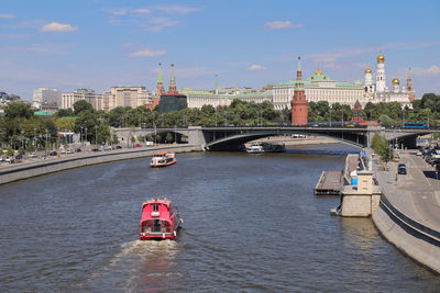 Boats in river