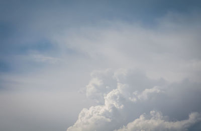 Low angle view of clouds in sky