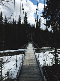 Footbridge over river