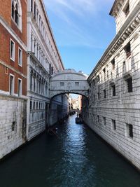 View of canal along buildings