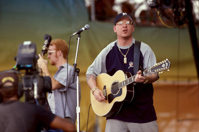 Young man playing guitar