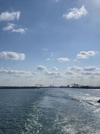 Scenic view of sea against sky