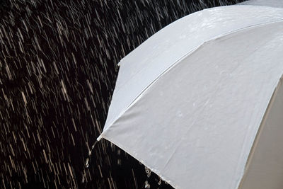 View of umbrella during rainfall