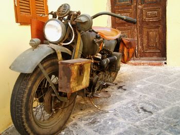 Close-up of vintage car