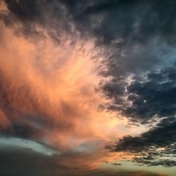 Low angle view of cloudy sky