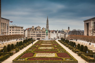 View of buildings in city against sky