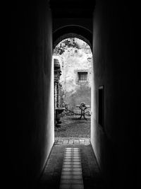 Narrow archway of building