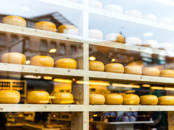 Close-up of fruits in display at store