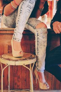 Low section of woman