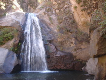 Scenic view of waterfall