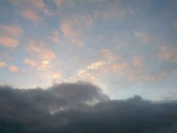 Low angle view of clouds in sky