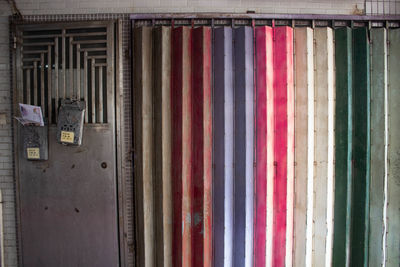 Full frame shot of multi colored wall