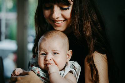 Portrait of mother and daughter