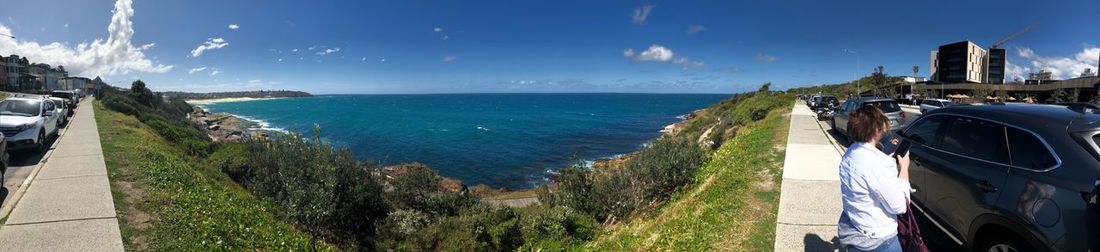 Panoramic view of sea against sky
