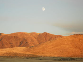 Scenic view of desert against sky