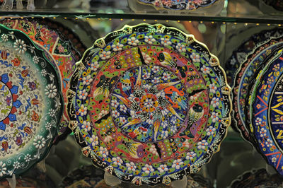 Close-up of multi colored candies for sale in market