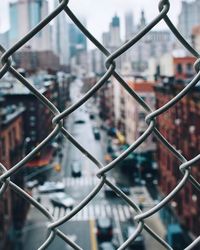 Close-up of chainlink fence