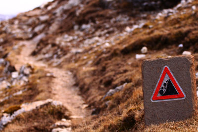 Close-up of sign