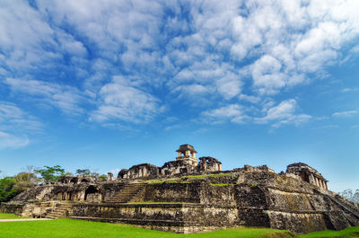 Old ruins against cloudy sky