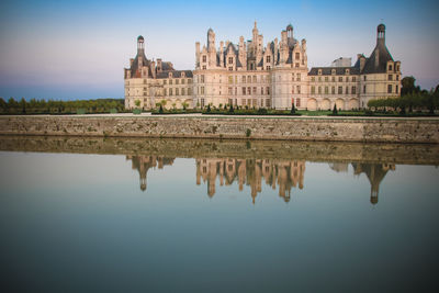 Reflection of building on water