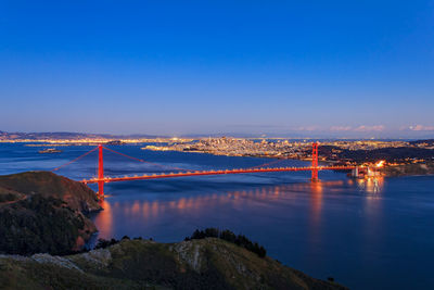 High angle view of city at waterfront