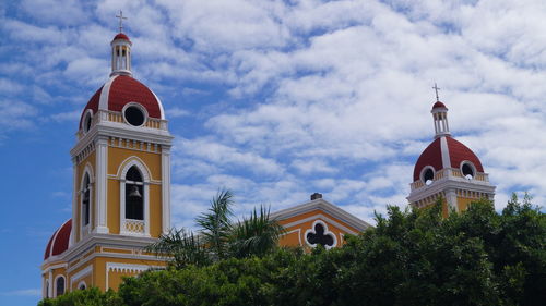 Low angle view of church against sky