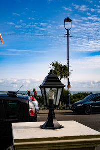 Car against blue sky