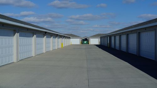 View of garages