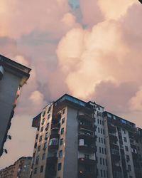 Low angle view of modern building against sky