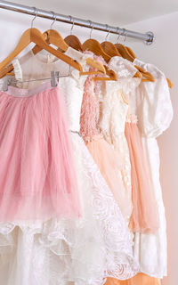 Close-up of wedding dress