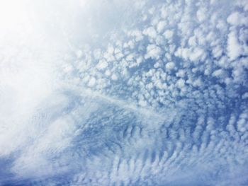 Low angle view of clouds in sky