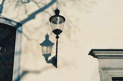 Low angle view of street light