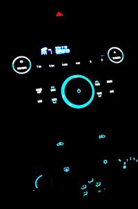 Illuminated lights at night